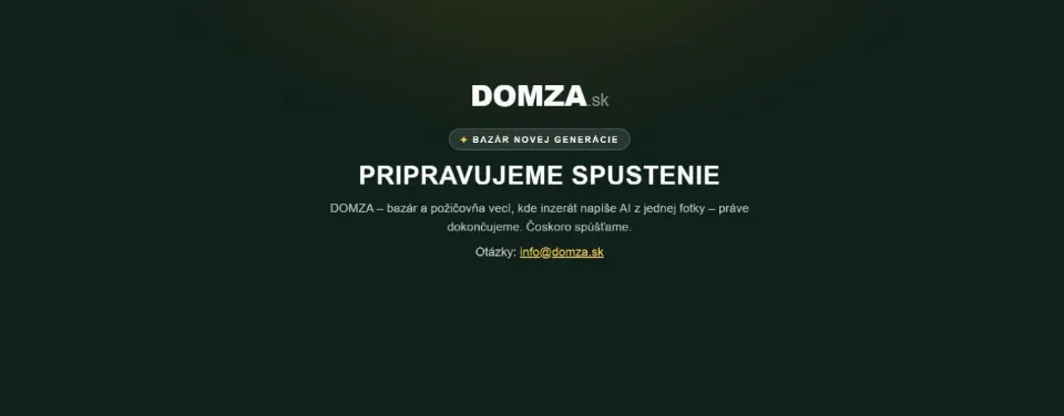 Náhľad webu DOMZA.sk
